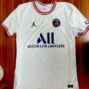 Nike Air ~ Mens PSG 21/22 white soccer Jersey